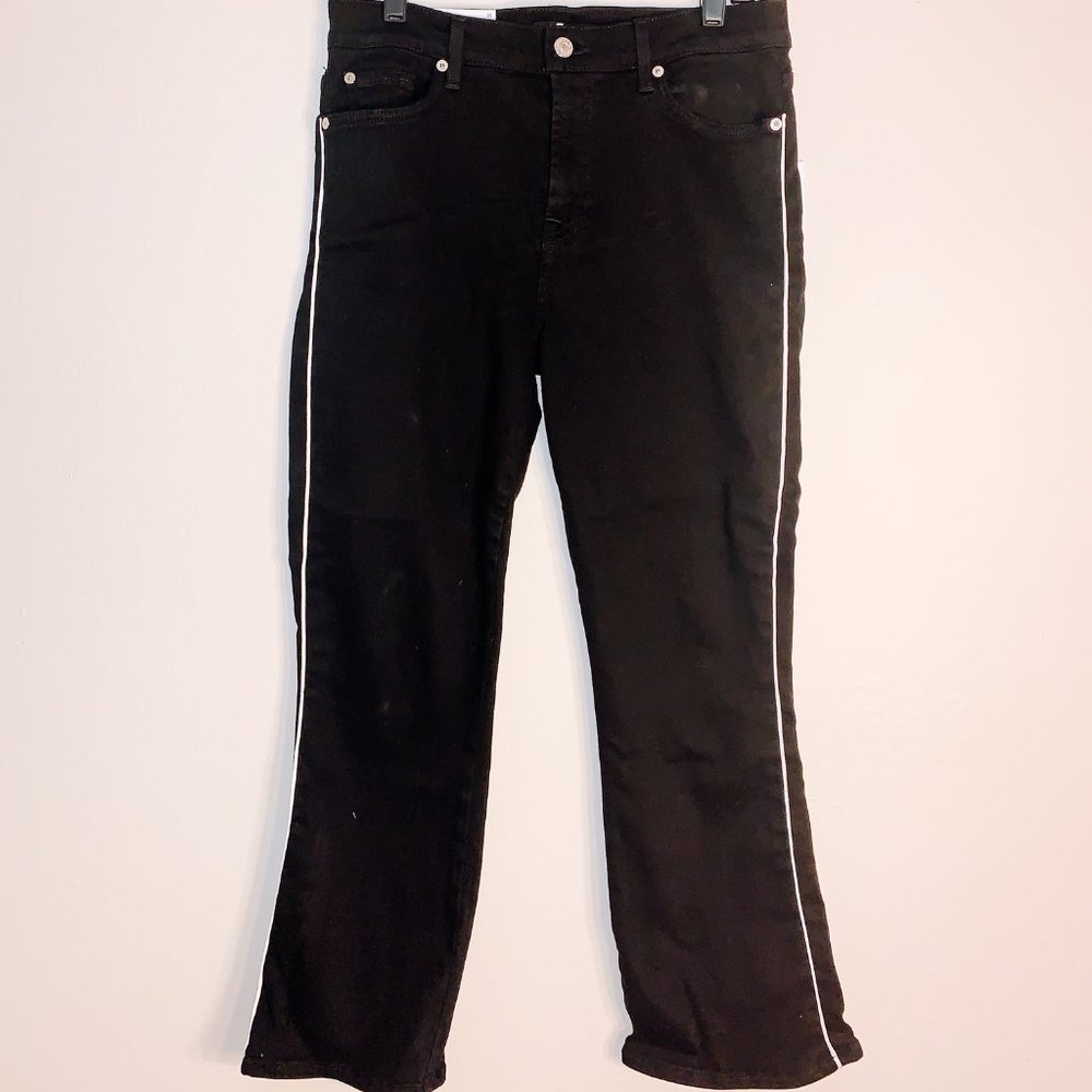 7 For All Mankind Black Jeans, Sz 30 NWT